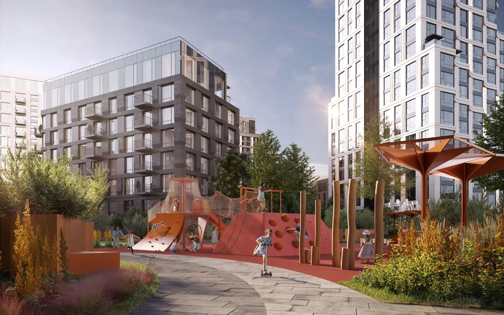 Благоустройство двора от застройщика