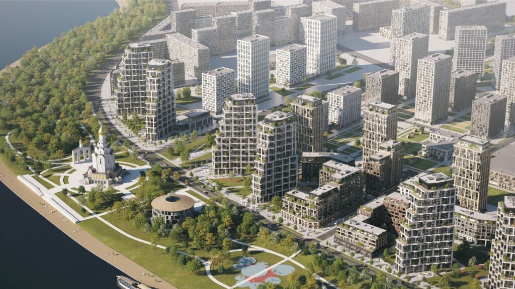 Расположение ЖК Клубный город на реке Примавера в Москве